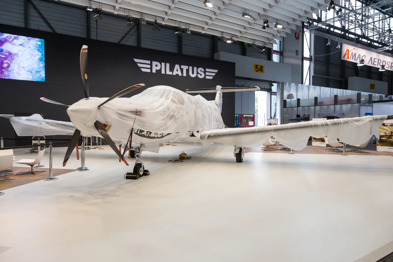 Pilatus PC-12NG side view at EBACE 2018